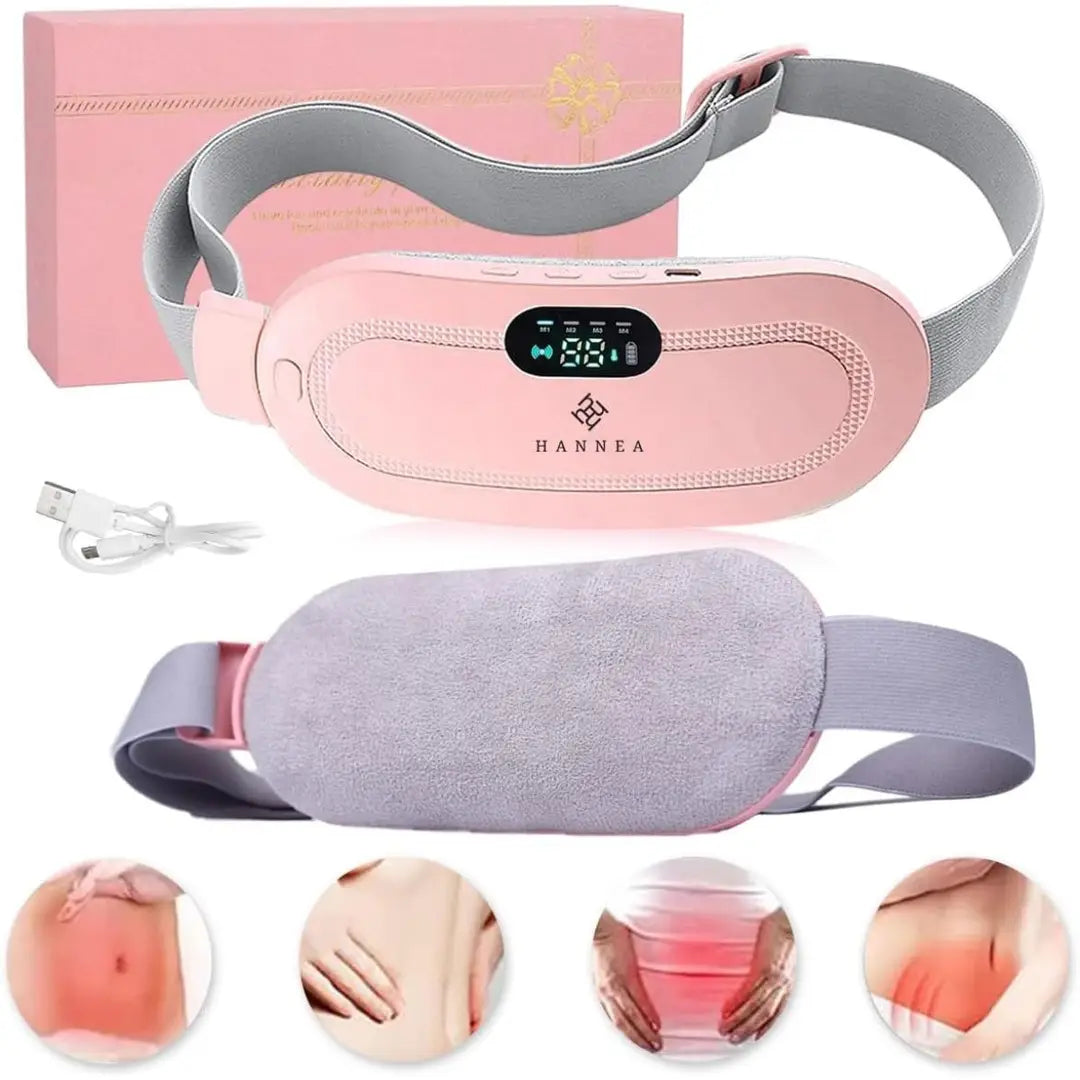 Portable Menstrual Heating Belt | Electric Period Pain Relief Belt | Rechargeable Heating Pad for Cramps | Waist & Abdomen Massager