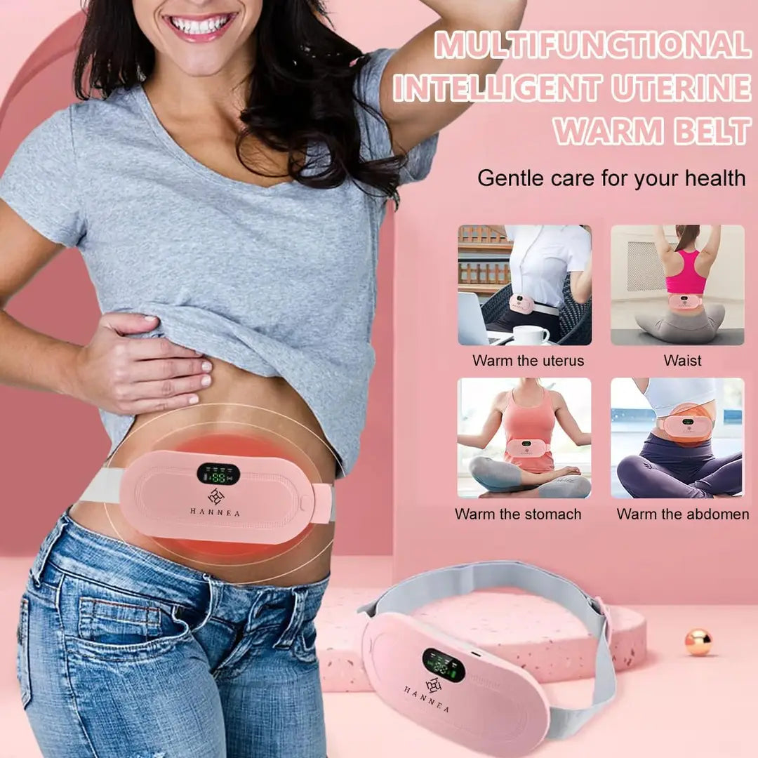 Portable Menstrual Heating Belt | Electric Period Pain Relief Belt | Rechargeable Heating Pad for Cramps | Waist & Abdomen Massager