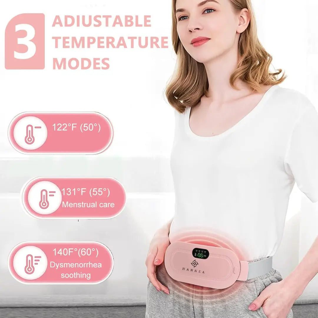 Portable Menstrual Heating Belt | Electric Period Pain Relief Belt | Rechargeable Heating Pad for Cramps | Waist & Abdomen Massager